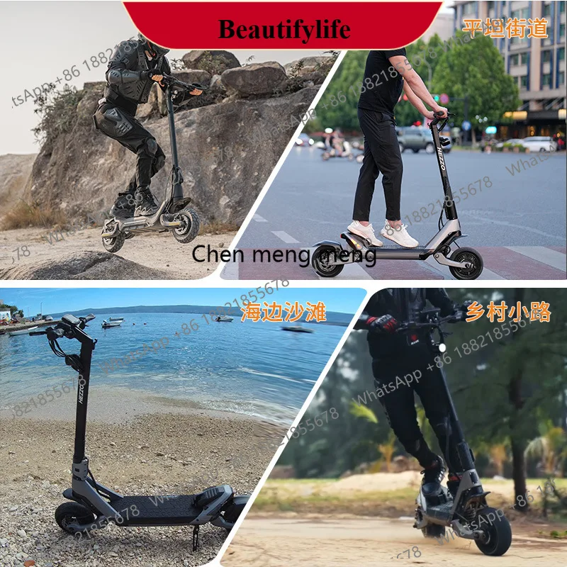 E132 Outdoor off-road electric vehicle 60V3200W23Ah front and rear double shock absorption 10-inch tire folding car