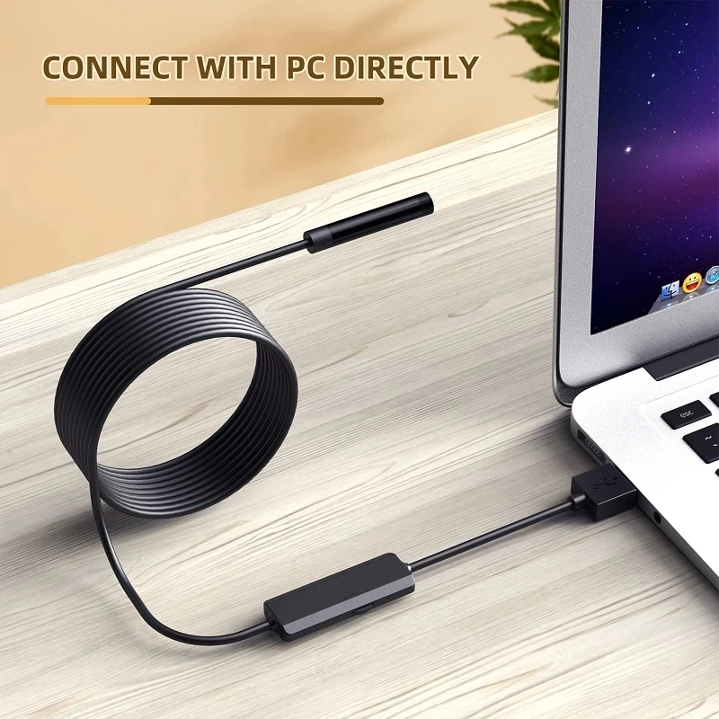 Industrial Wifi Endoscope Camera 2.0MP 8MM 8LEDs Waterproof Lens Wireless Car Inspection Borescope for IPhone Android Phones PC