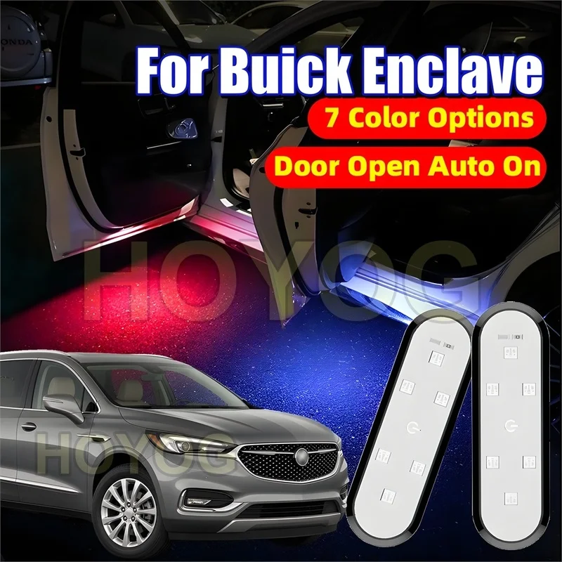 Fit for Buick Enclave 2017-2026 USB Rechargeable Wireless Car Door Warning Light with a Magnetic Mount