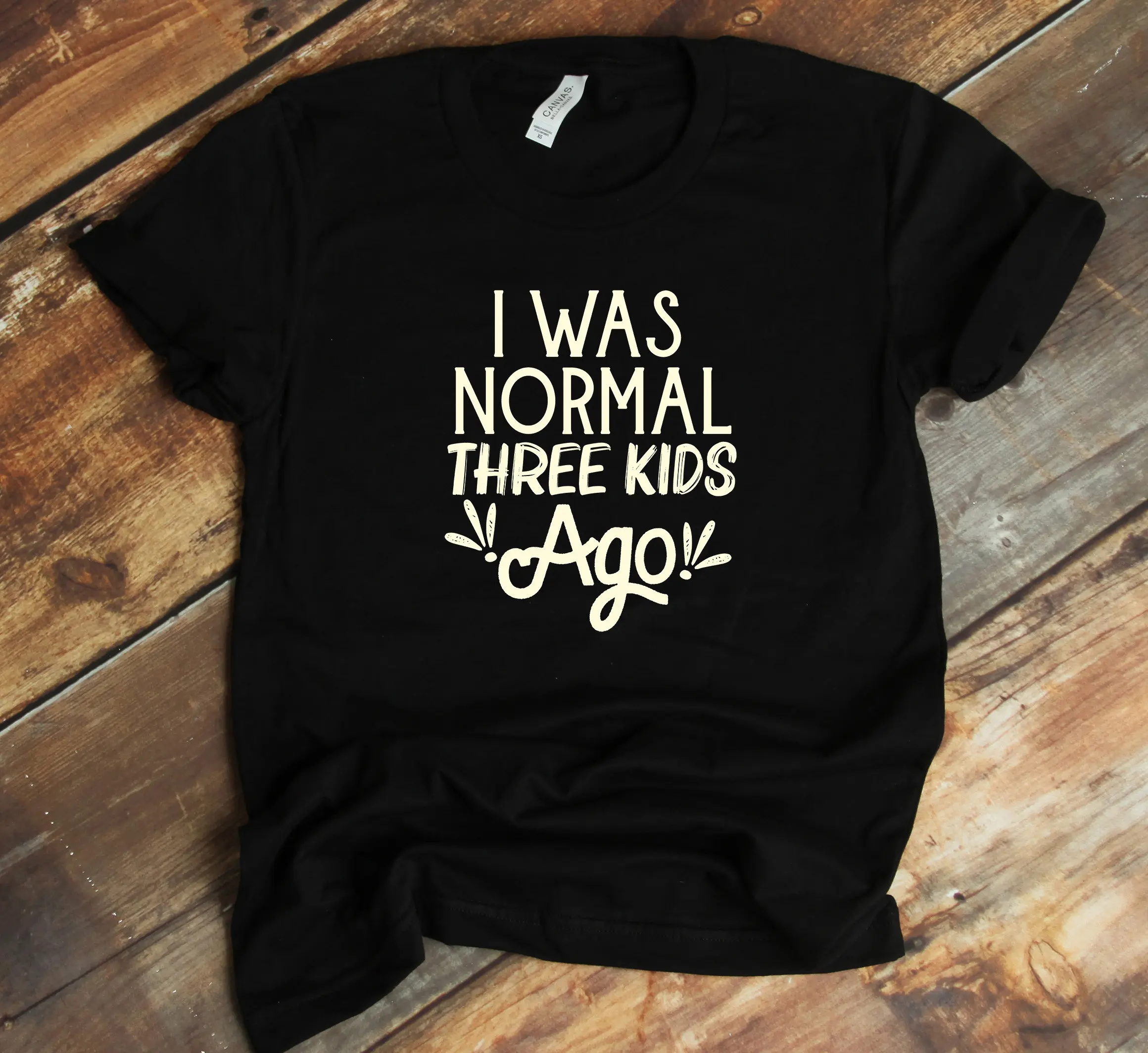 Футболка с надписью «I Was нормальный три ребенка»