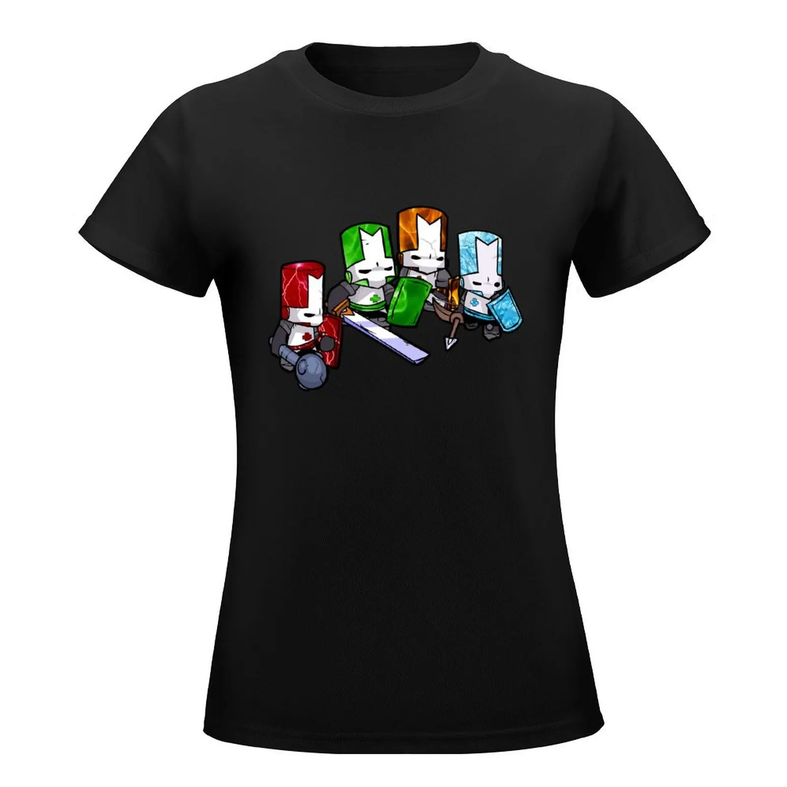 Castle Crashers - The Elements T-Shirt vintage clothes cute tops korean fashion Female clothing t-shirts for Women cotton