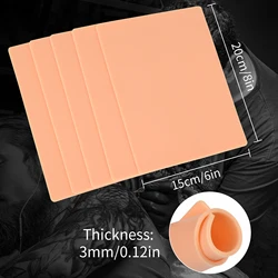 1/5/10/15pcs 3MM Silicone Tattoo Practice Skin Double Permanent Makeup Fake Tattoo Beginner Practice Microblading Accessorie