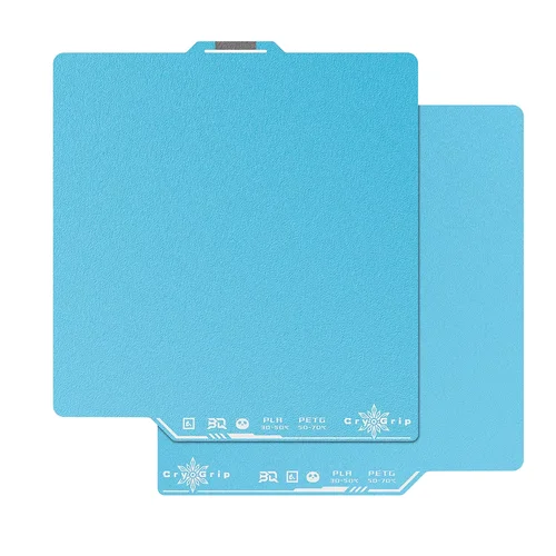 BIQU 256mmx256mm Panda BuildPlate CryoGrip Pro para Bambu X1/P1/A1 - Composto de 7 capas de doble cara con acero para resortes