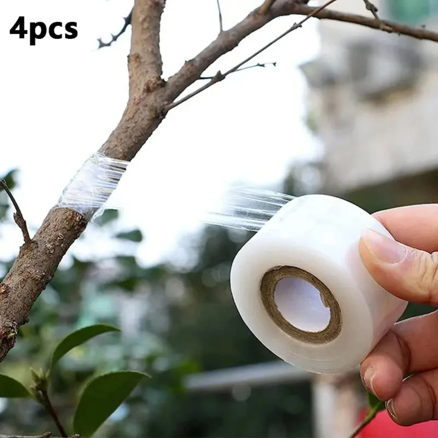 Taśma do szczepienia ogrodowego Taśmy do naprawy roślin - 4 szt., rozciągliwa folia samoprzylepna