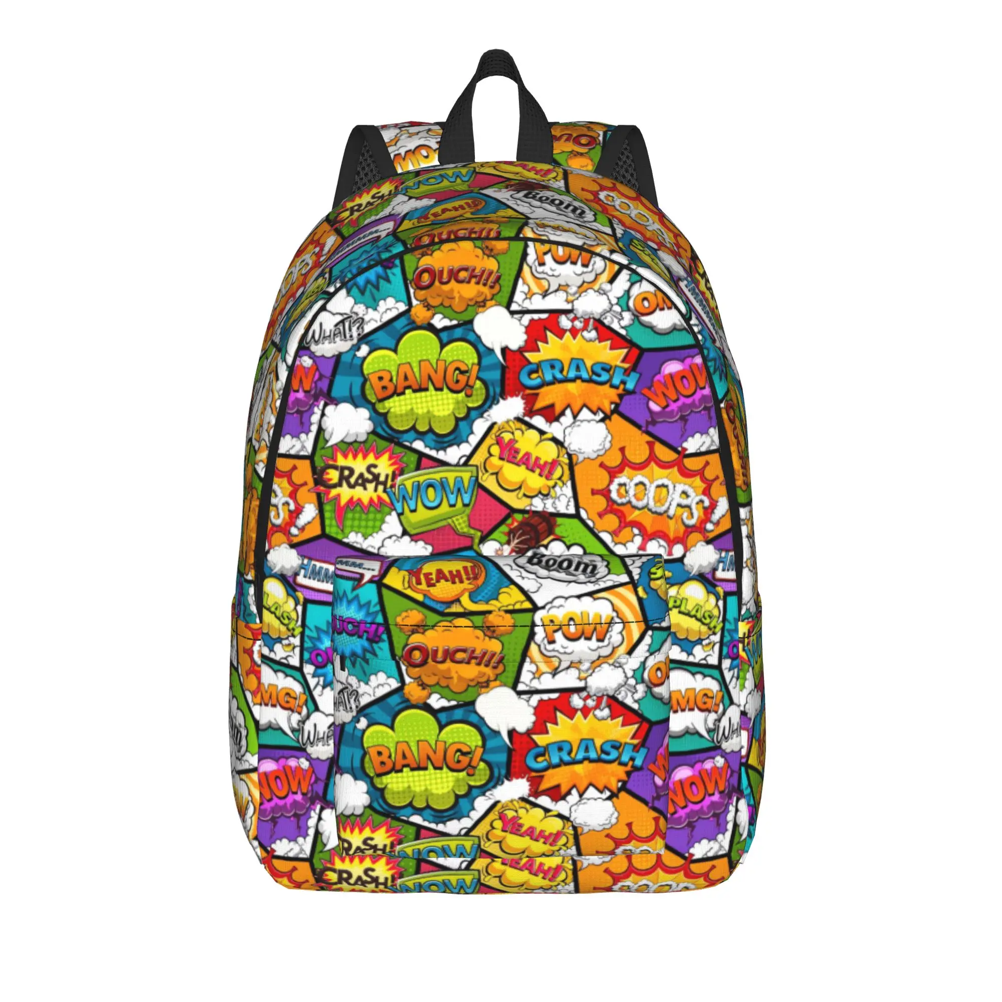 Comic Book Page   ()(1) Backpack  Cute Backpacks Student Travel Large High School Bags Design Rucksack