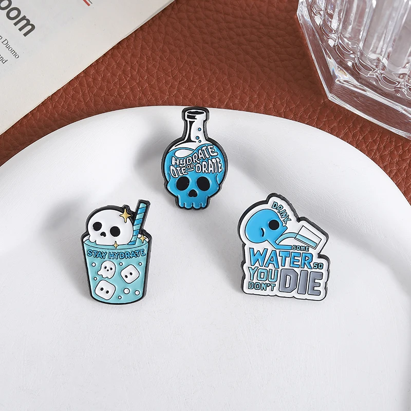 1-4 قطعة/المجموعة هالوين الرعب الهيكل العظمي عصير المينا دبابيس الشرير اليقطين الخفافيش شبح المشروبات دبابيس الملابس شارة التلبيب مجوهرات هدية