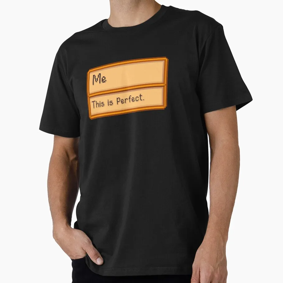 You are Perfect- Stardew Valley Item Graphic T-Shirt, Vintage Pixel Farm Game Print Tee, Retro Short Sleeve Casual Shirt S-6XL