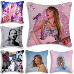 Hot singer S-SwiftS Pillow Covers Cartoon Sofa Decorative Home Double-sided Printing Short Plush Cute Cushion Cover T-TaylorS