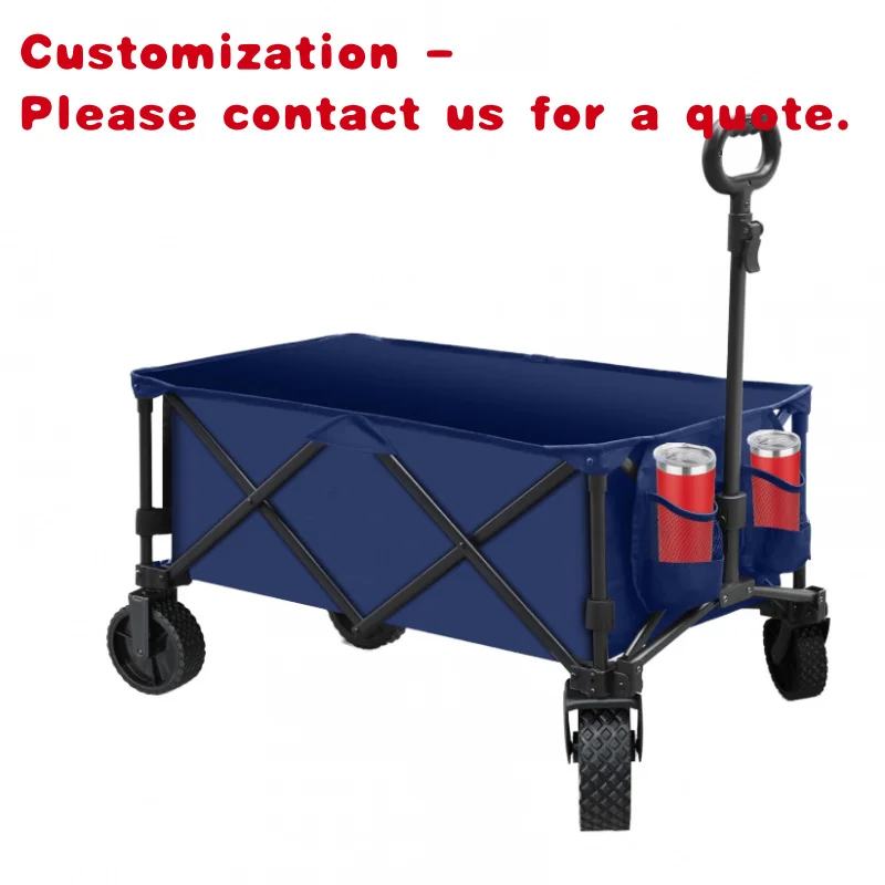 

custom.Durable Safety Outdoor Foldable Four-Wheel Stainless Steel Trolley Double Layer Oxford Cloth Roll Container Customized Lo
