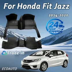 Floor Mats Car For Honda Fit Jazz Hybrid GP5 GP6 2014 2015 2016 2017 2018 2019 2020 Car Accessories