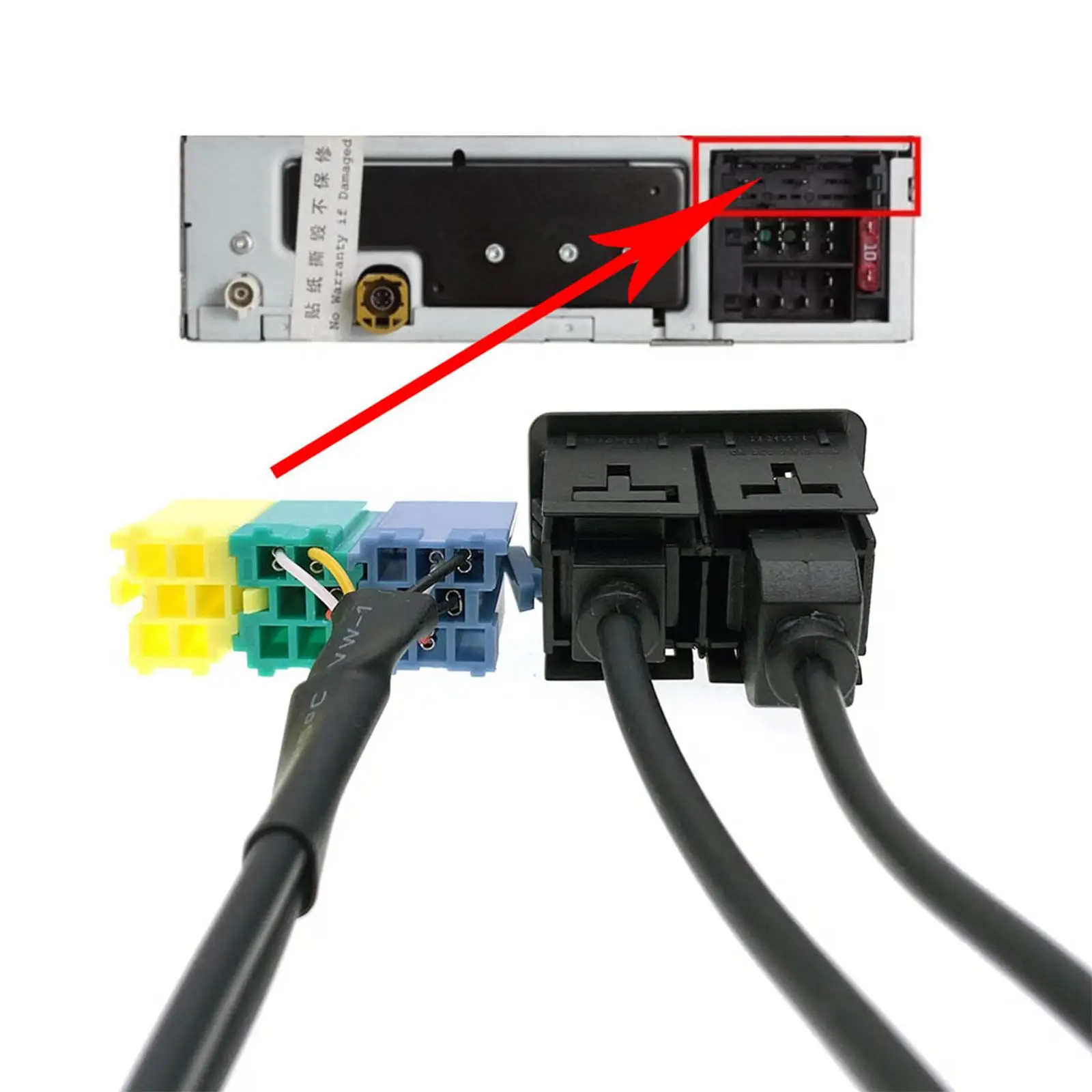 Car AUX Audio Adapter Converter Socket, Input Interface Harness, Car Accessory