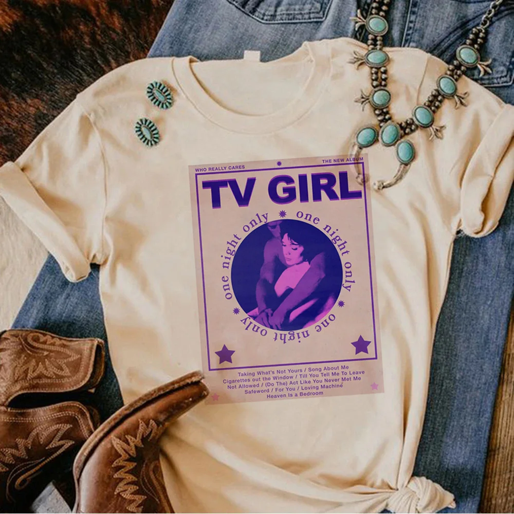 Tv Girl t-shirts women comic Y2K manga tshirt girl manga designer clothes