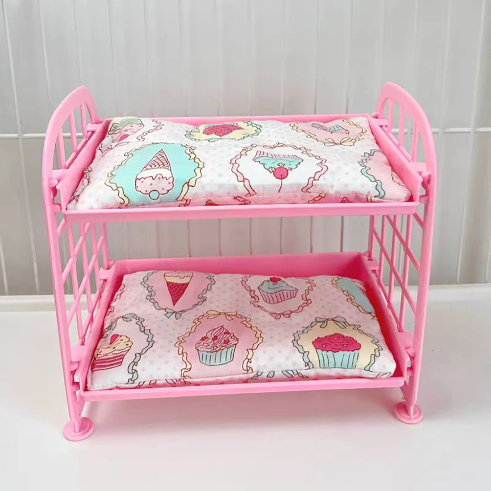 Hamster Bunk Bed with Mattress Dutch Pig Cot Bunk Corner House Escape Curtain Hamster Bear Hedgehog Nest