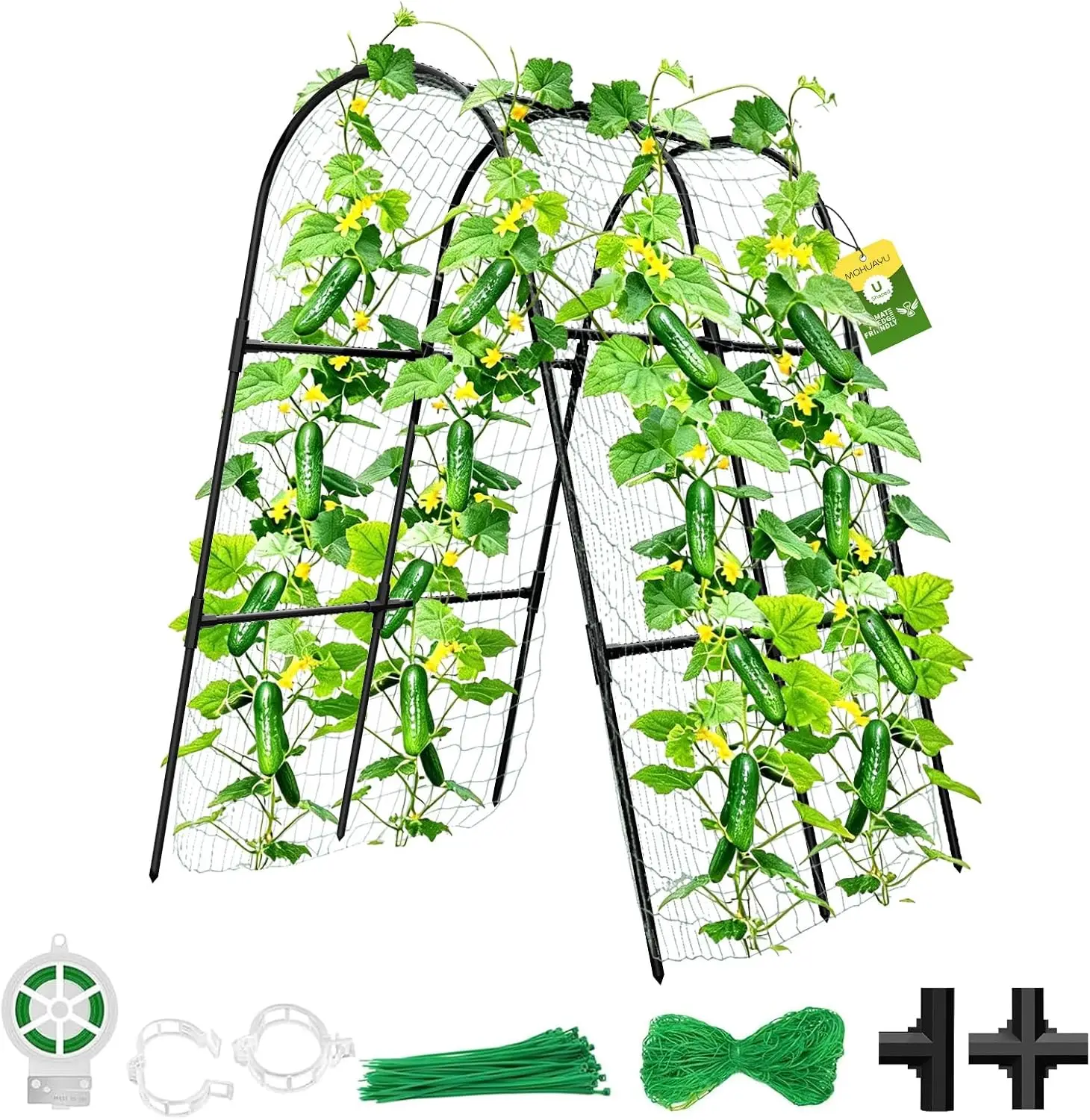 

Металлическая садовая опора U-образной формы для вьющихся растений, подставка для огурцов, черная, 80 см (длина) x 55 см (ширина) x 120 см (высота)