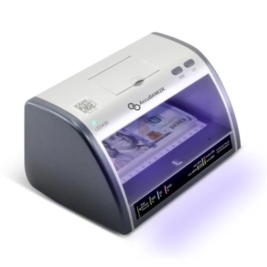 

LED430 6-Point Cash Multi Currency and Card Counterfeit Detector Money Checker with Superbright LED Ultraviolet Magnetic and Si