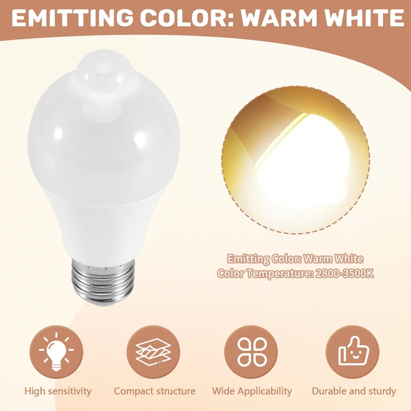 AD23-85-265V E27 PIR датчик движения лампа 12 Вт лампа с датчиком движения инфракрасный детектор движения охранный свет