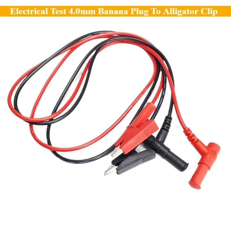 

Electrical Test 4.0mm Banana Plug To Alligator Clip Test Lead Crocodile Clip Lab Test Cable Multimeter Soft Cable Wires 1M