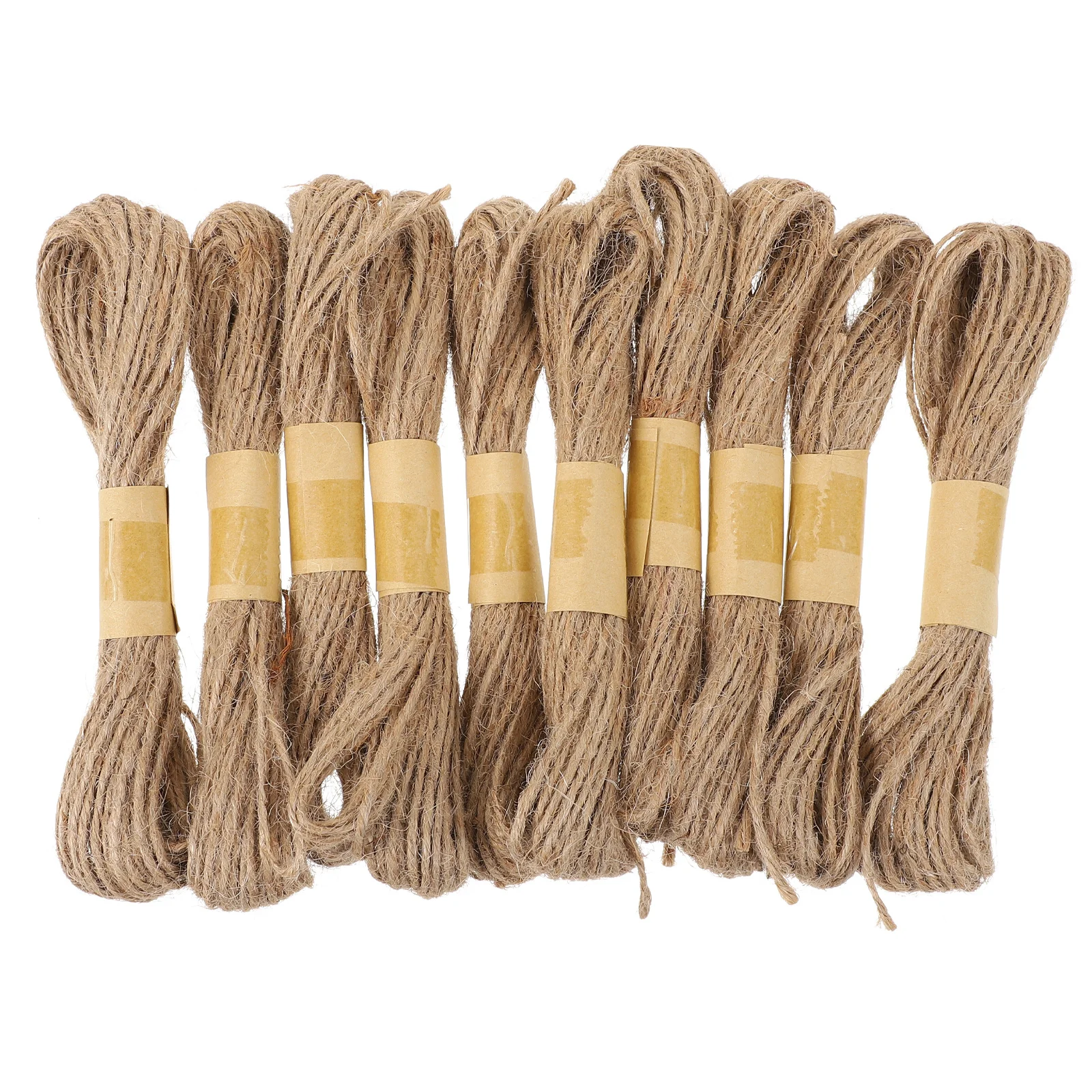 

10Pcs Durable Hemp Decorative Rope Custom Length for DIY Craft Gift Wrapping Packaging Ribbon Holiday Tag Rope