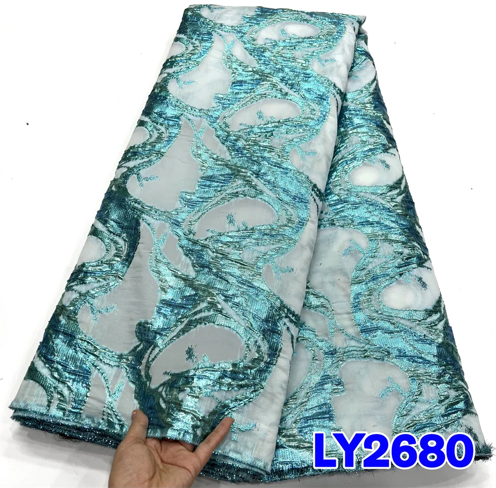 Luxury Skin Healthy High Quality 2024 African Nigerian Voile Lace Fabric French Organza Party Dress Brocade Jacquard Gild Lace