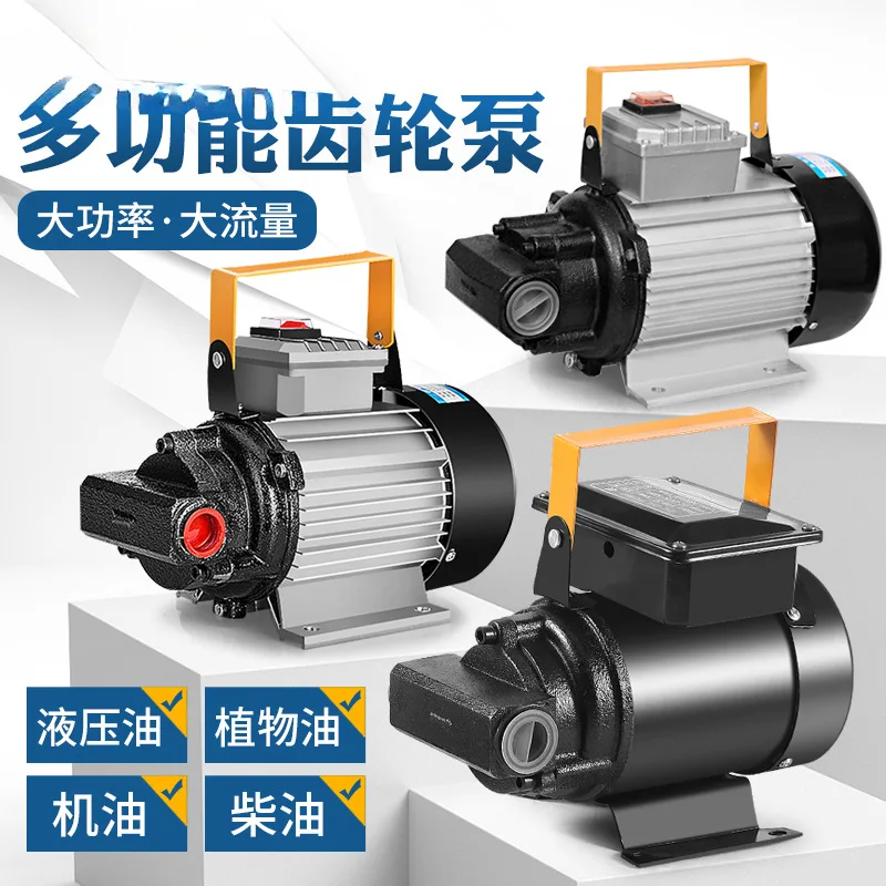 Electric oil pump 12V24V220V self-priming high-power hydraulic oil gear diesel engine oil pump refueling machine