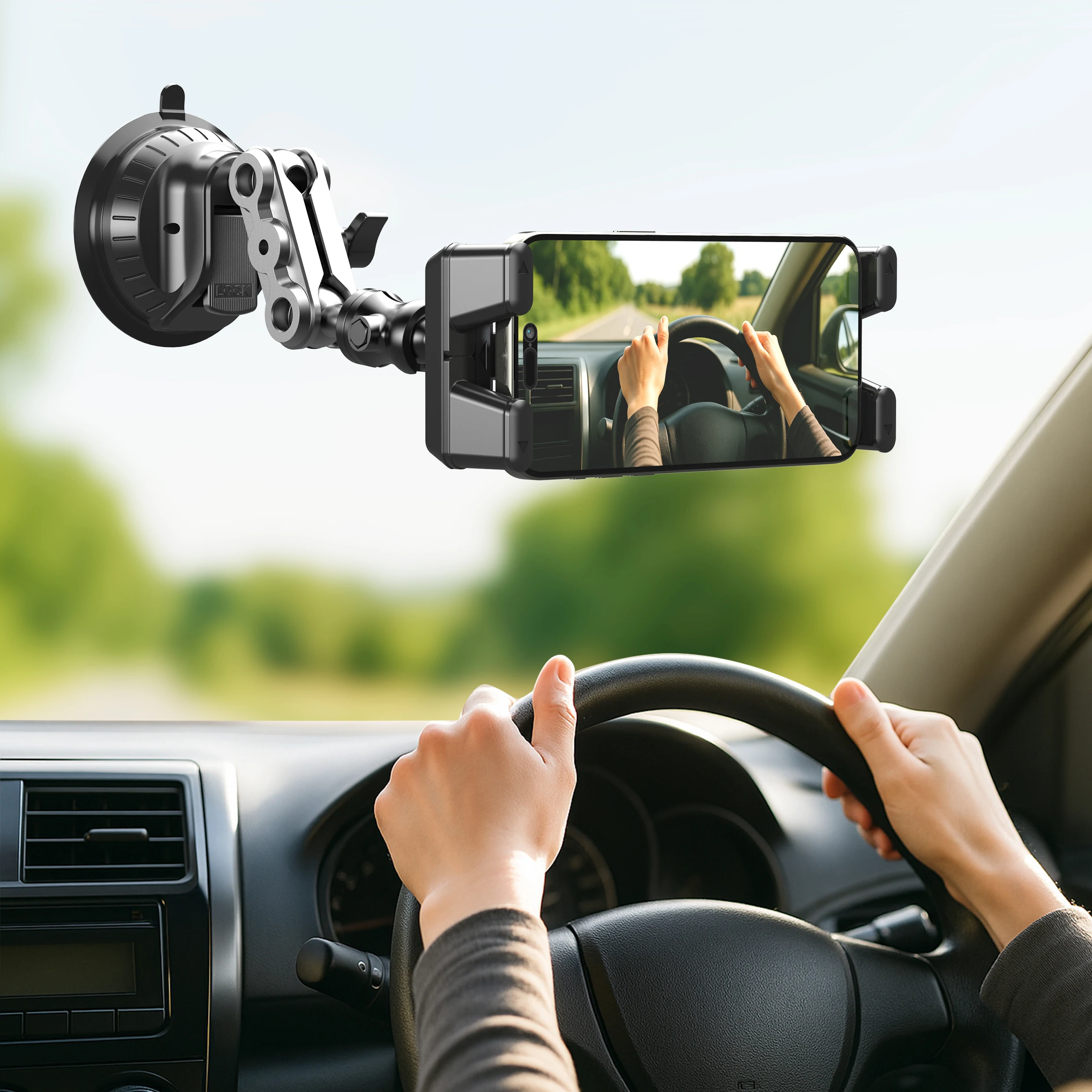 Universelle Autohalterung aus Aluminiumlegierung, verstellbarer Magic Arm für Videoaufnahmen und Vlog-Filmen, für 4"-15" Smartphones und Tablets – Detail 14
