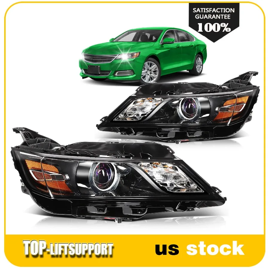 

Подходит для фар Chevy Impala 2014-2020 в сборе, черный корпус, левая + правая пара