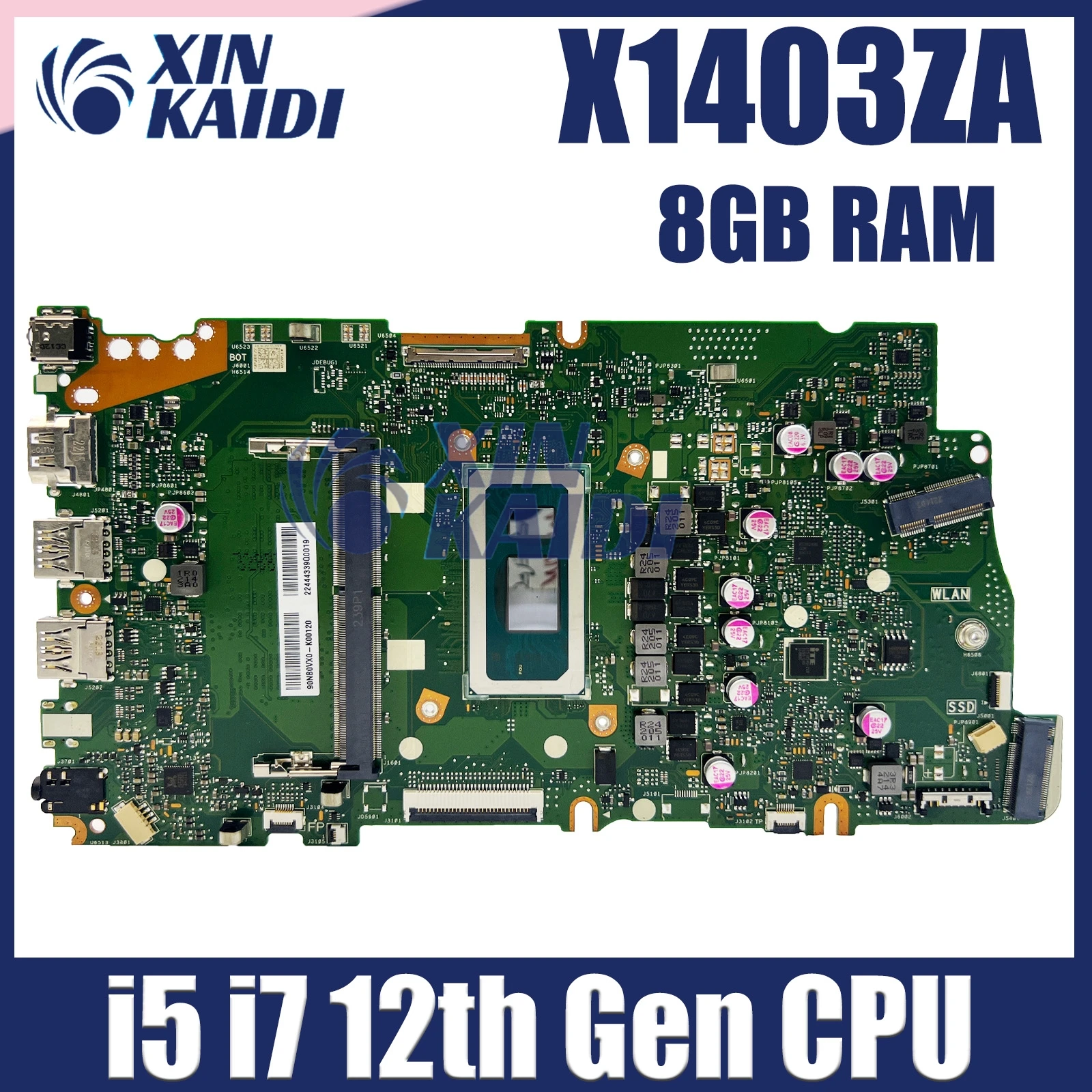 

X1403ZA Mainboard For ASUS X1503ZA X1603ZA X1402ZA X1502ZA X1602ZA X1405ZA X1505ZA X1605ZA Laptop Motherboard CPU i5 i7 12th