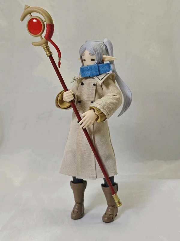 

[No Figure]1/12 Female Clothes Coat Overcoat Scarf Model for 6'' Figma shf