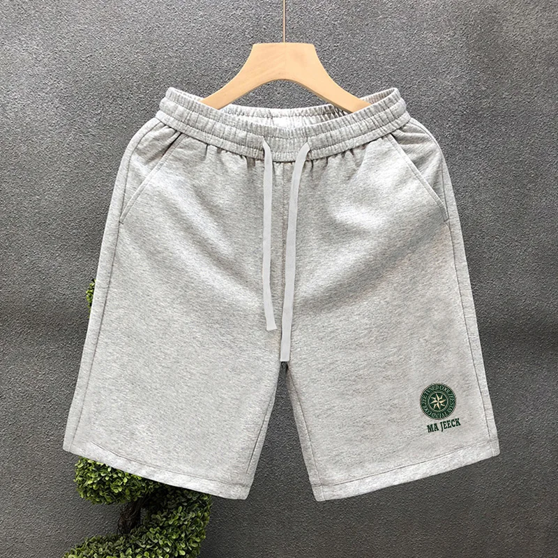 الرجال عالية الجودة فضفاض Sweatpants الصيف الاتجاه السراويل زوجين بسيط مطبوعة متوسطة السراويل عارضة أزياء خمس نقاط السراويل