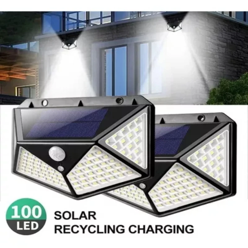 Kit 5 100 Prova Dágua Reflector Jardim Luminarias Solar Luminarias