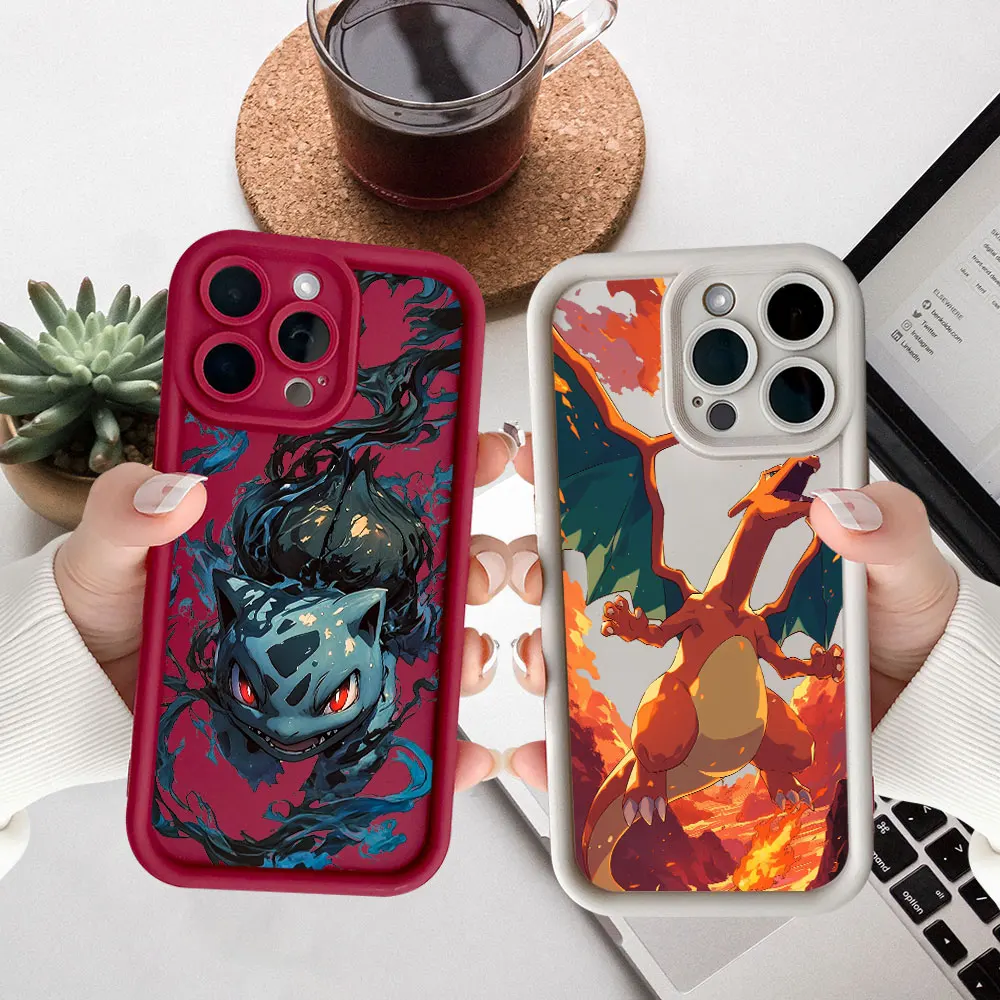 

Pokemon Bulbasaur Charizard Jigglypuff Case For Samsung Galaxy S25 S24 S23 S22 S21 S20 Ultra Fe S10 Plus Note 20 Ultra 5G Cover