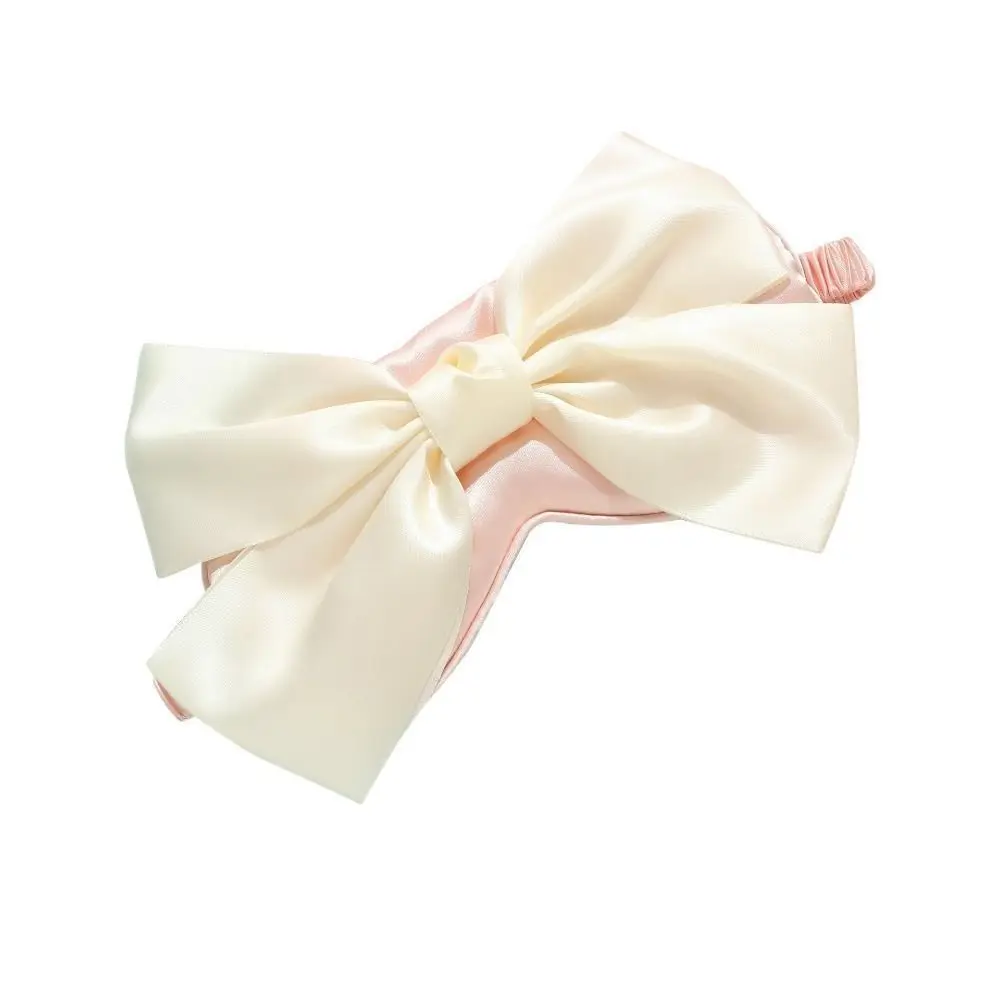 

New Imitated Silk Silk Eye Mask Shading Light Isolation Bowknot Blackout Eye Mask Elegant Style Ice-silk Eyeshade