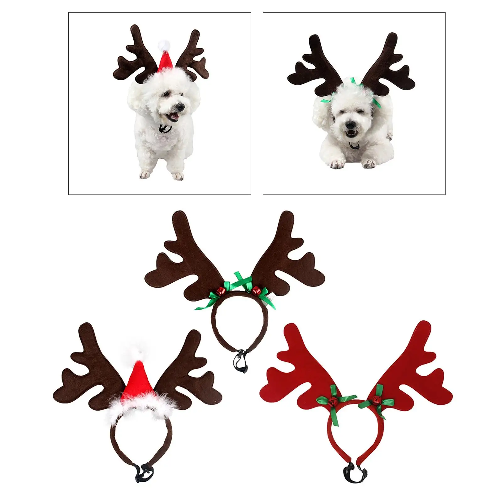 Hair Hoop Headdress Reindeer Antler Headband for Dogs Kids Party Supplies