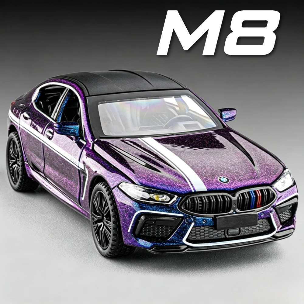 1:32 Scale M8 M4 Models Cars Alloy Diecasting Toys Doors Opened Pull Back Miniature Vehicles Model Office Table Ornament