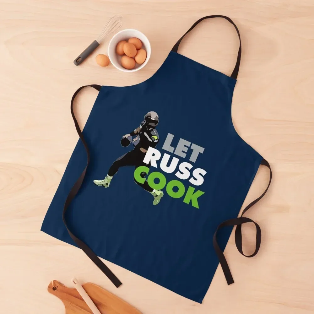 

Let Russ Cook Apron Kitchen For Man Chef Uniform Woman Apron