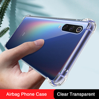 Soft Clear Phone Case for Xiaomi Mi 9 Mi9 SE Pro Lite 9SE 9Pro Transparent Housing Airbag Shockproof Silicone Luxury Cover Funda