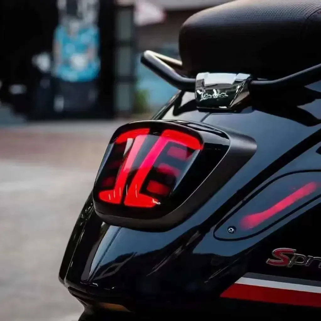 

High quality motorcycle tail lamp light LED modified rear with smoked black for Vespa Spring 150