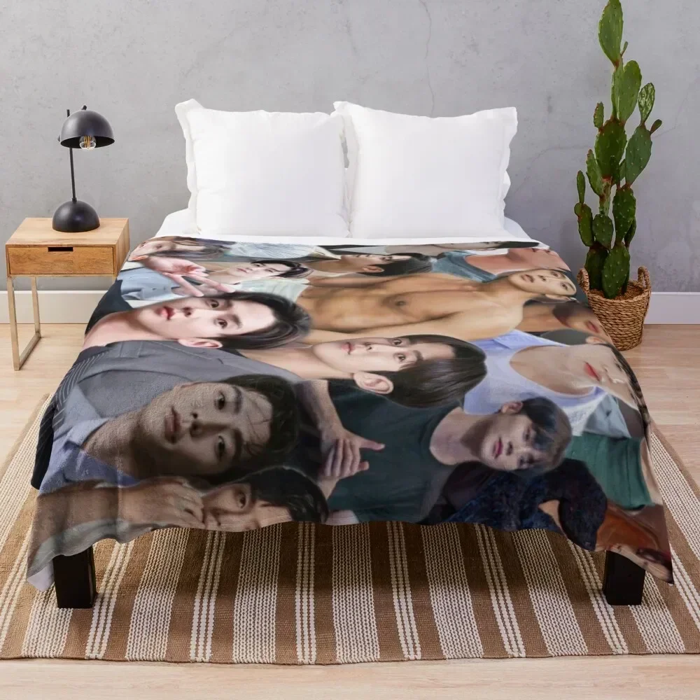 rowoon photo collage Throw Blanket Cozy Throw Blanket for Bed Sofa Chair
