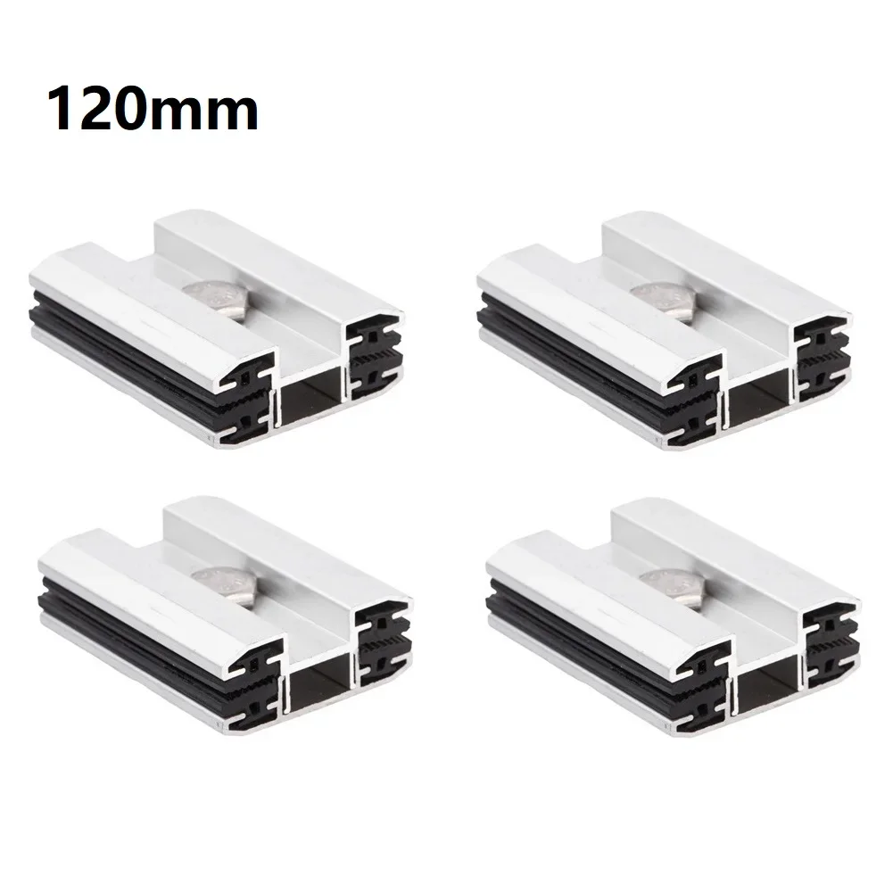 Aluminum For Solar Panel Centre Clamp Kit 4 Pieces 100mm/120mm Anodized PV Mounting Bracket for Residential Outdoor Use