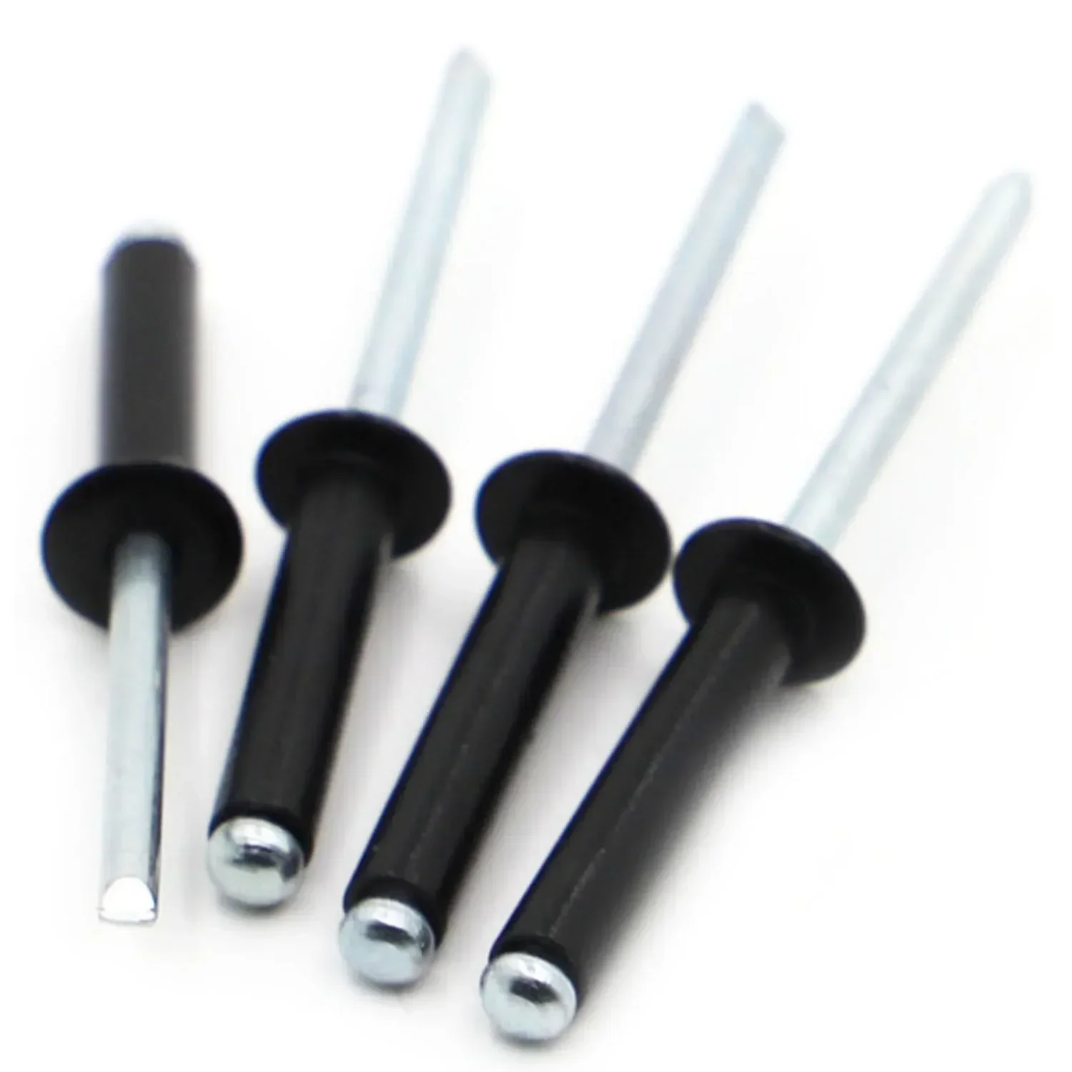 Black Aluminium Dome Round Head Pop Open Hollow Pull Blind Rivet Decoration Nail Rebite Bolt Dropper Rivet M2.4-M5