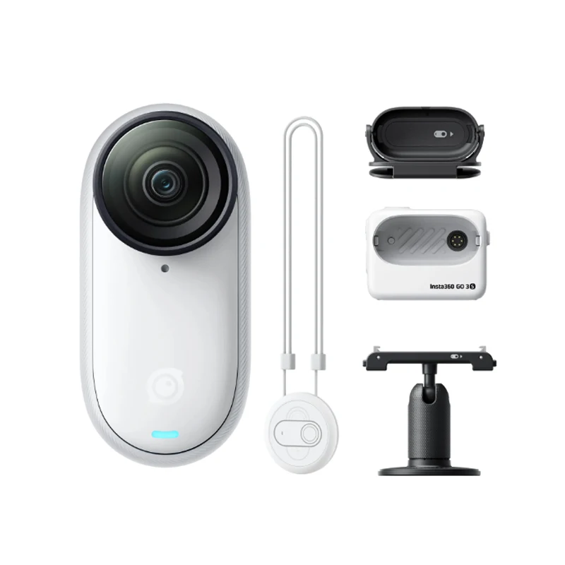 Original Insta360 GO 3S Action Camera Standard Bundle - 64GB (Arctic White/Midnight Black)