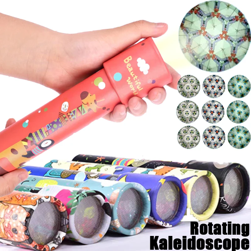 Rotating Kaleidoscope for Kids Classic Magic Imaginative Cartoon Toys Interactive Logical Parent Child Educational Toys Gift