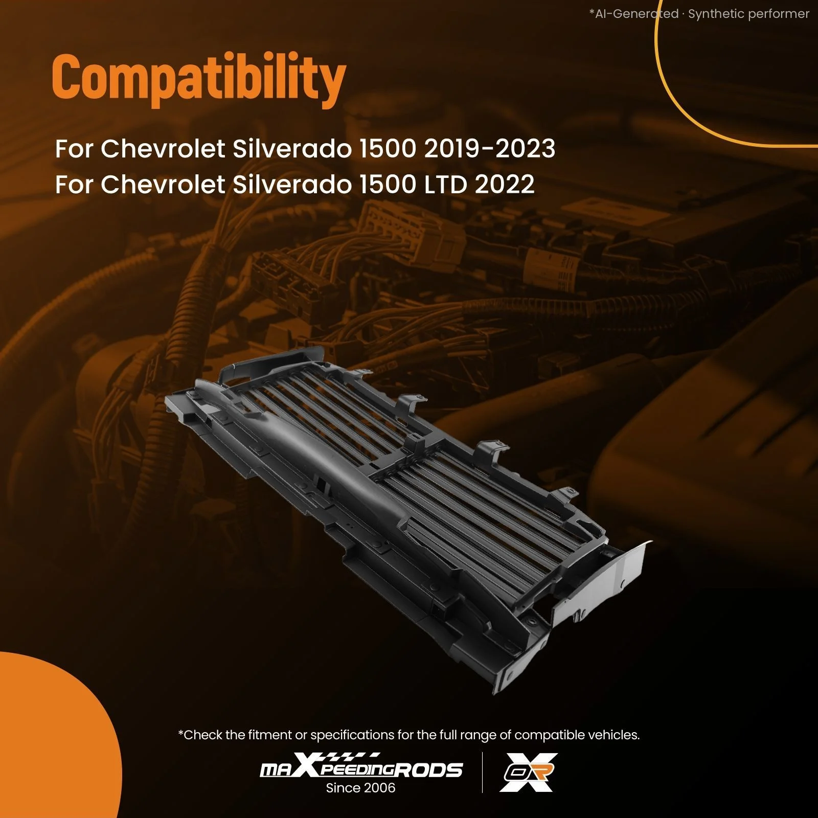 Active Radiator Grille Shutter for Chevy Silverado 1500 19-23 84652494 for 1500 LTD 19-23 GM1206103