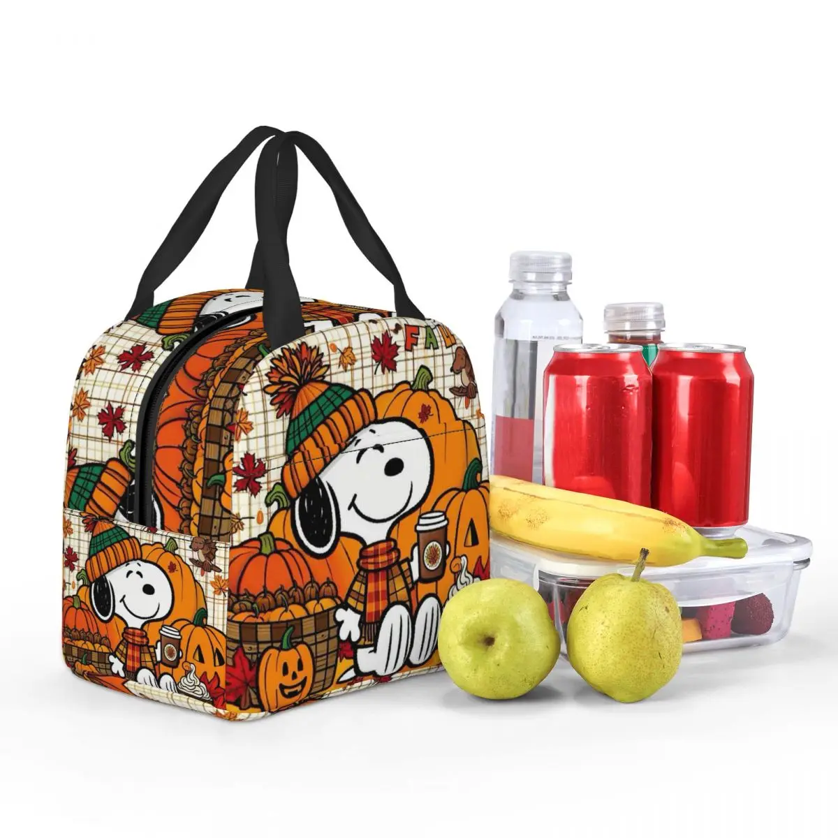 Snoopy Lunch Bags Insulated Bento Box Portable Lunch Tote Leakproof Picnic Bags Cooler Thermal Bag for Woman Girl School