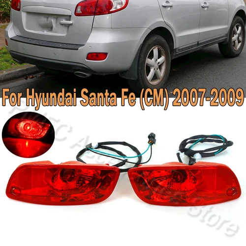Imagen 1 del producto PMFC-reflector de parachoques trasero para coche, luz de freno, lámpara de advertencia trasera, estilo de coche para Hyundai Santa Fe (CM) 2007 2008 2009 92409-2B010
