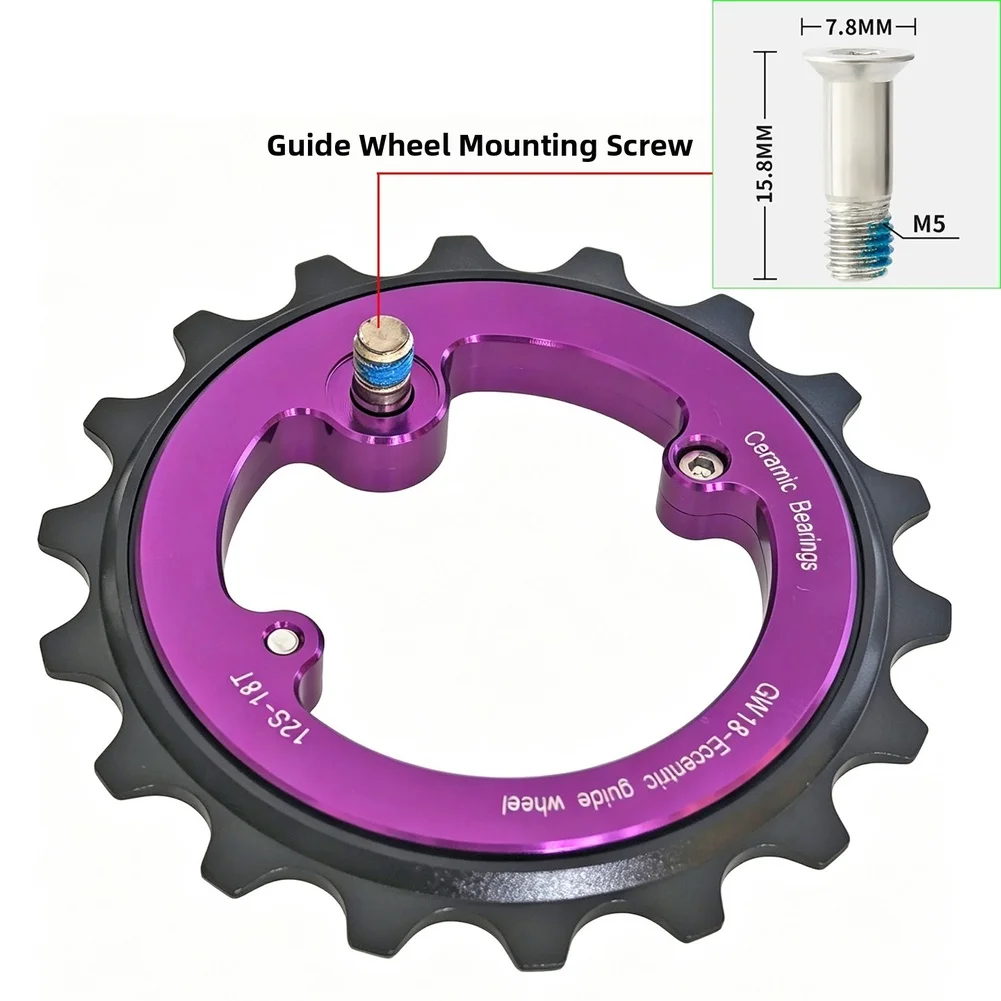 18T Rear Derailleur Pulley Wheel Hollow Eccentric Guide For 12 Speed Road Bicycle Cycling Drivetrain Upgrade Part