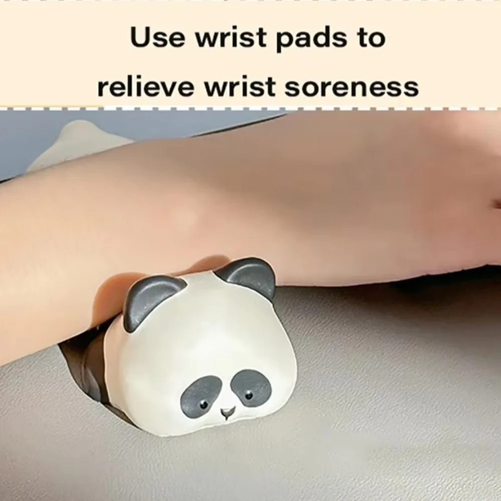Cute Foam Wrist Rest Mouse Pad Ergonomic Dog Wrist Rest Support Cartoon Panda Animal Armrest Stand Office
