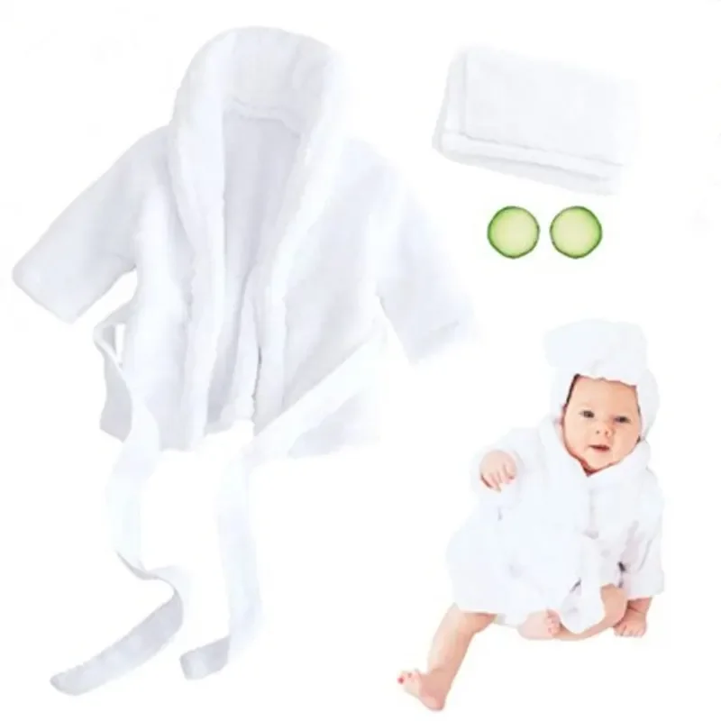 5 PCS/Set Newborn Photography Props Baby Boys Girls Bathrobes Wrap Infant Photos Prop With Cucumber Slice Fotografia Accessories