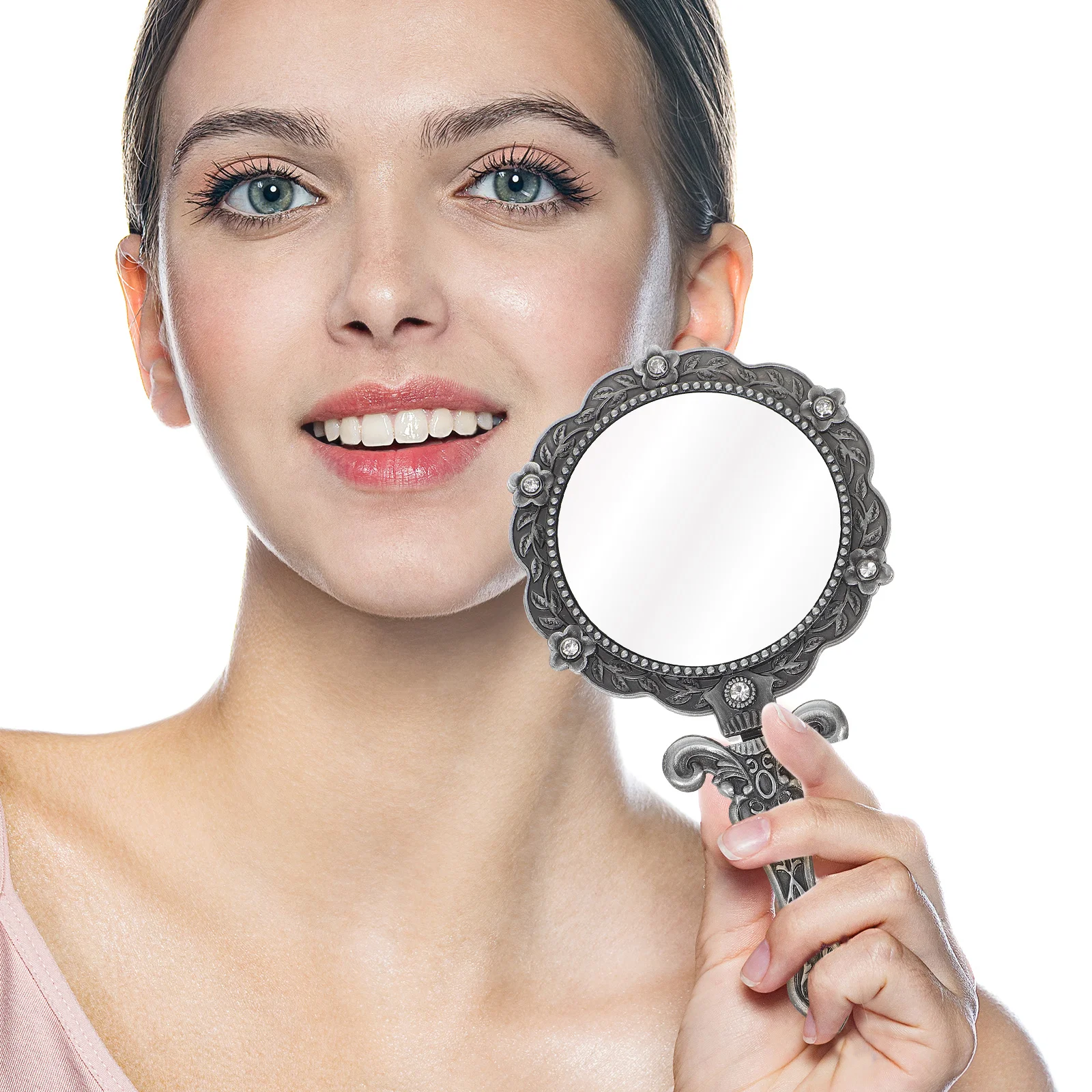 Handspiegel im Retro-Stil, einzigartiger Geschmack, klappbarer Spiegel, perfekt für kleine Taschen und Geschenke, 127 Geschenk für Freundin