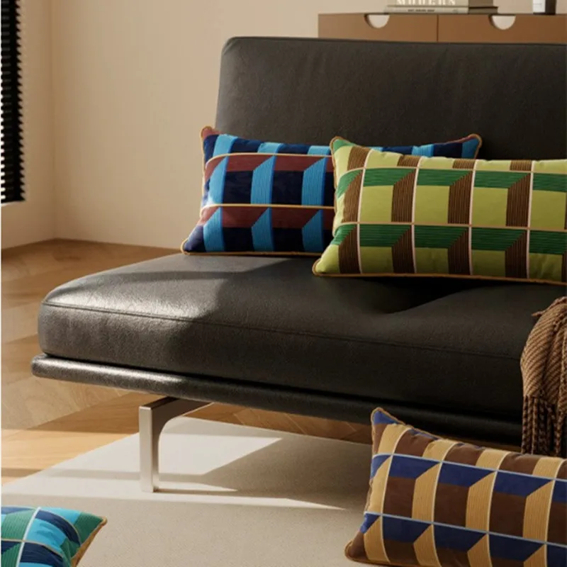30x70cm Geometric Velvet Lumbar Pillow Covers Decorative Cushion for Sofa Bed Living Room Rectangle Art Luxury 2026 New Arrival